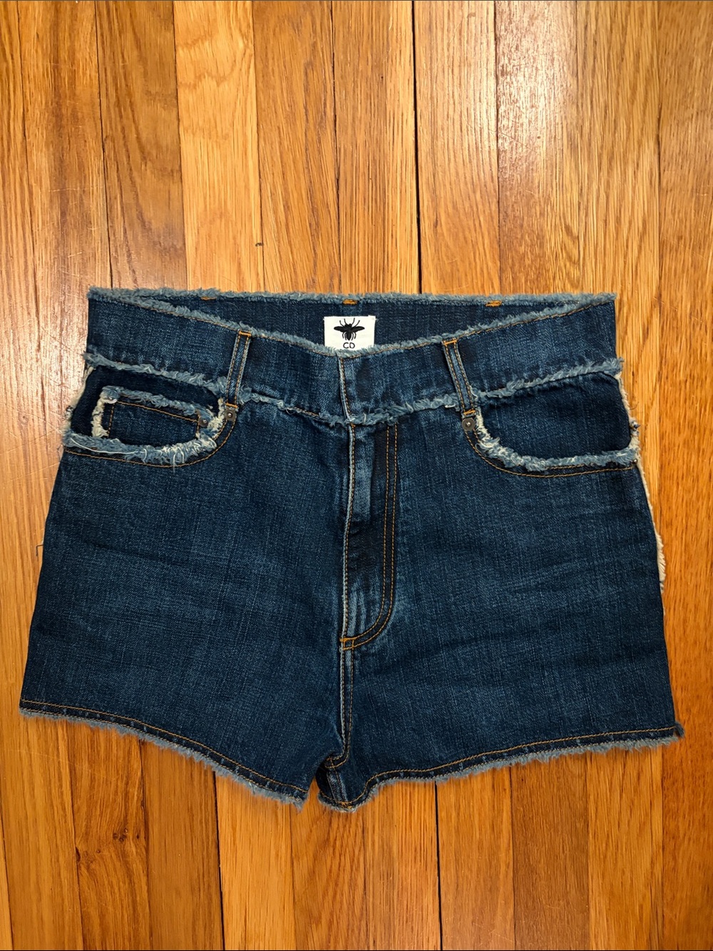 Dior Denim Shorts - Frayed Hem - Size US 6 Small